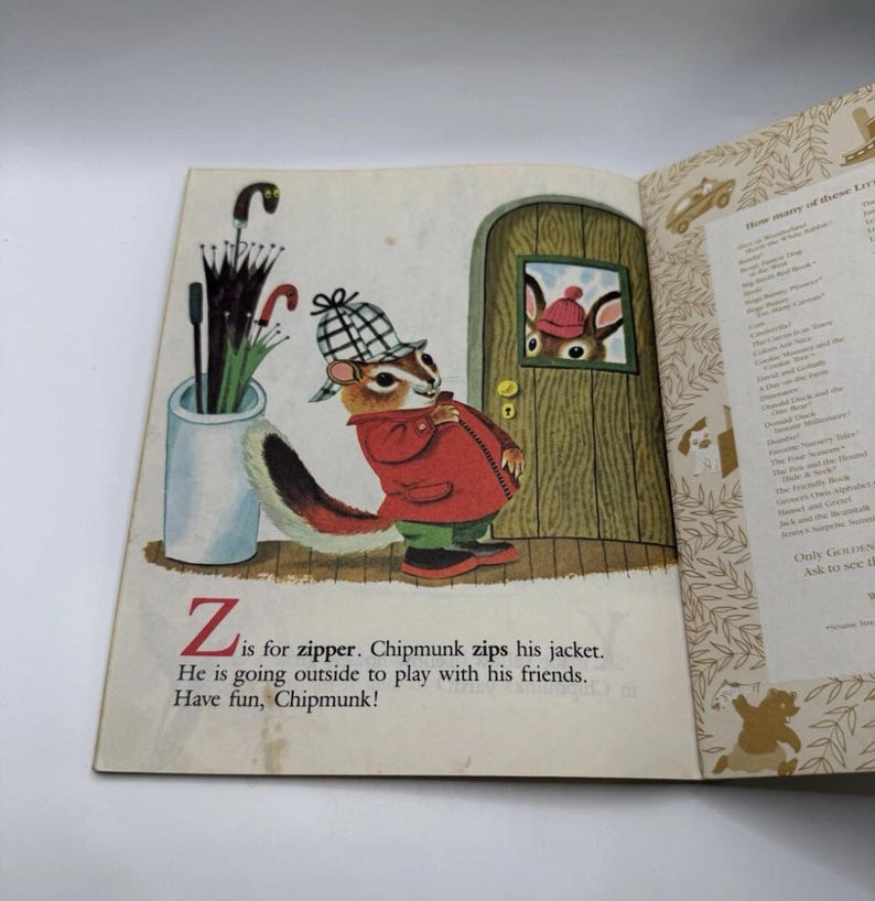 Richard Scarry's Chipmunk's ABC by Roberta Miller HC, 1963 - Etsy