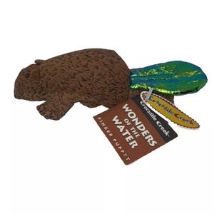 Crocodile Creek Wonders of the Water 5" Beaver Finger Puppet New with Tags