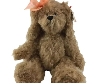 Ty Attic Treasures Cassandra Dog 8" Plush Stuffed Toy Vintage 2000 New