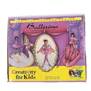 May include: A box set from the "Let's Pretend" series, featuring a ballerina theme. The box art shows illustrations of young ballerinas, ballet shoes, and a swan. The text on the box reads "Creativity for Kids".