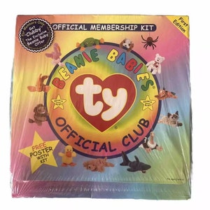 Kit de membresía oficial del club Ty Beanie Babies, primera edición, nuevo y sellado