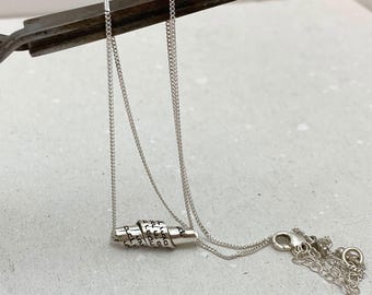 Hebrew Priestly Blessing Silver Necklace Jewish Bat Mitzvah Gift