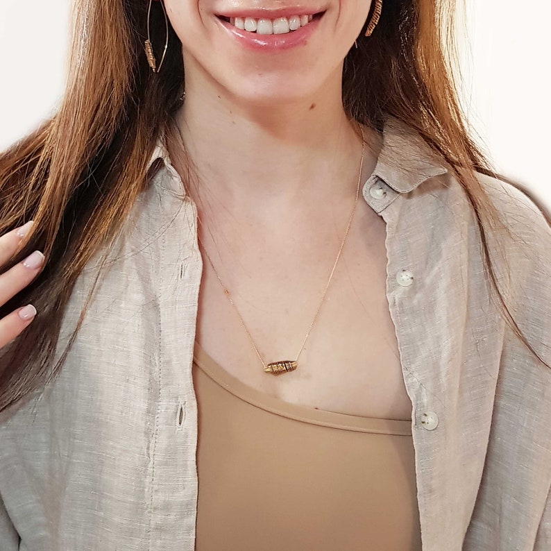 Personalisierte Gravierte Segen Gold Filled Halskette Bild 4