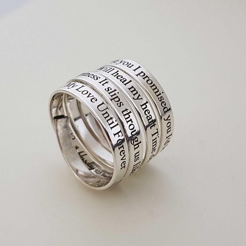 Sterling Silver Ring Engraved Gifts Custom Jewelry Personalized Ring Custom Made Ring Personalized Jewelry Engraved Ring