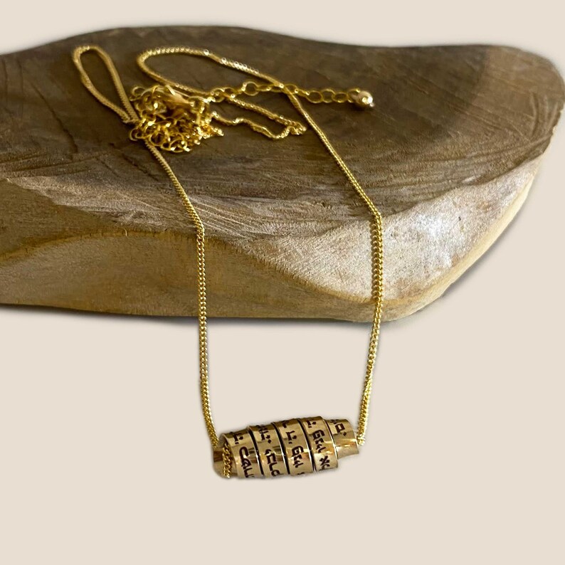 Personalisierte Gravierte Segen Gold Filled Halskette Bild 3