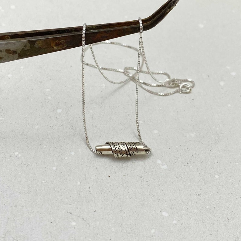 Judaica Jewelry for Women, silver Engraved necklace