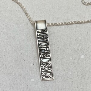 Jewish Necklace Engraved in Hebrew Personalized Hidden Message Bar Mitzvah Gift