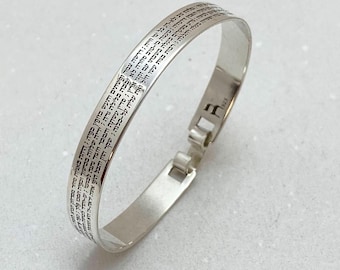Bracciale con incisione ebraica "Donna di valore", gioielli ebraici