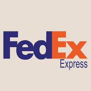 May include: FedEx logo in blue and orange with the word "Express" below it.