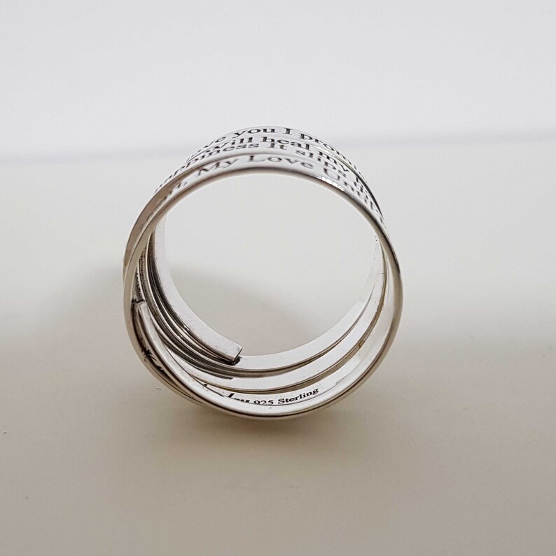 Sterling Silver Ring Engraved Gifts Custom Jewelry Personalized Ring Custom Made Ring Personalized Jewelry Engraved Ring