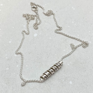 Men&#39;s Sterling Silver Priestly Blessing Necklace: Hebrew Engraved Bar Mitzvah Gift