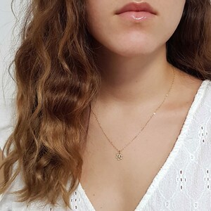 Personalized Gold Star of David Pendant Necklace Engraved in Hebrew Jewish Jewelry