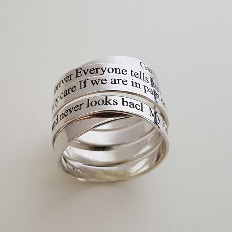 Sterling Silver Ring Engraved Gifts Custom Jewelry Personalized Ring Custom Made Ring Personalized Jewelry Engraved Ring