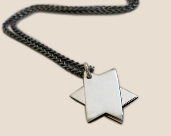 Star of David Silver Necklace Magen David Jewish Symbol Necklace