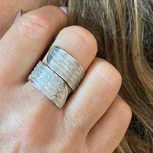 Kabbalah Ring: 925 Sterling Silver, 72 Names of God, Hebrew Jewelry