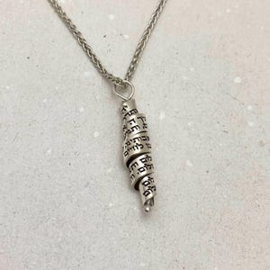 Hebrew Engraved Traveler&#39;s Prayer with Personal Message Pendant  Tefilat Haderech