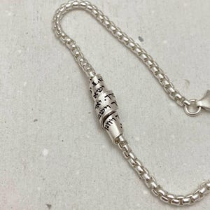 Personalized 925 Sterling Silver Bracelet with Hebrew Engraving Judaica Gift for Men