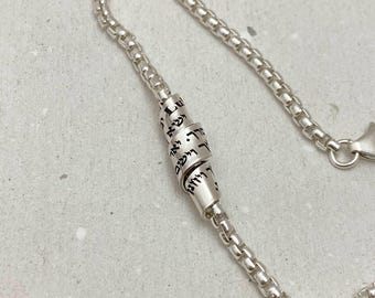 Gepersonaliseerde 925 sterlingzilveren armband met Hebreeuwse gravure judaica cadeau voor mannen