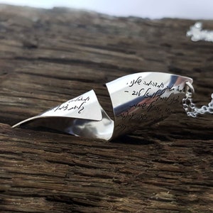 Personalized Silver Pendant Necklace, With Custom Engraving