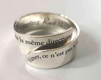 Personalized Jewelry, Personalized Ring, Engraved Ring, Engraved Gifts, Sterling Silver Ring, Custom Made Ring,  Custom Jewelry