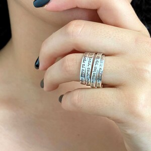 Shema Israel Sterling Silver Hebrew Engraved Ring image 3