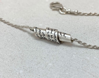 Bracciale ebraico inciso per donne, regalo Judaica, braccialetto di preghiera