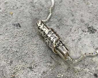 Hebrew Jewish Bat Mitzvah Gift Priestly Blessing Sterling Silver Necklace