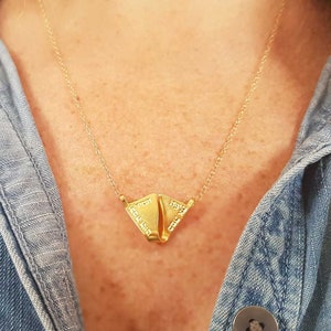 Hebrew Love Lyrics Engraved Necklace