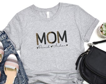 Personalized Mom shirt with kid's names, Custom mama shirt, Mama t-shirt with children names, Mother's Day Gift, Mom Birthday gift