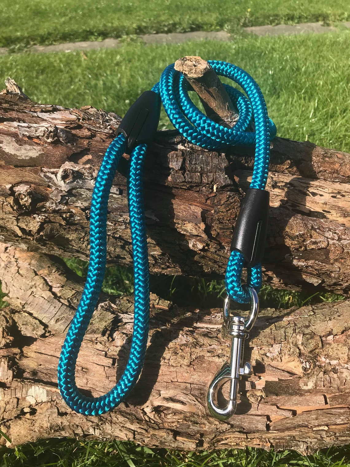 Handmade Teal Blue Rope Lead Made with PPM cord Handmade in Etsy