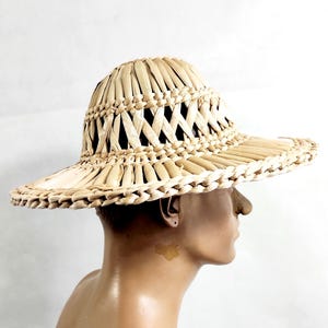 Sombrero medieval de mimbre – Sombrero de sol para recreaciones históricas, SCA, LARP y festivales