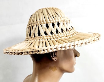 Medieval Wicker Reed Hat – Reenactment Sun Hat for SCA, LARP, Festival Wear
