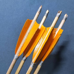 Archery Arrows Many Colors, Wooden Arrows Set, Traditional Arrows With Color Feather, White Arrows, Red Arrows, Black Arrows, Green Arrows