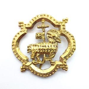 Pilgrim Badge Agnus Dei, Lamb of God Medieval Badge, 14th Century Canterbury Replica Pin, SCA Renaissance Fair, Medieval Reenactment Gifts