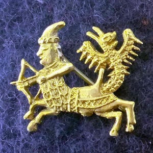 Medieval Pilgrim Badge Centaurus Archer, 14th Сentury Replica for LARP SCA Medieval Reenactment, Renaissance Fair Jewelry