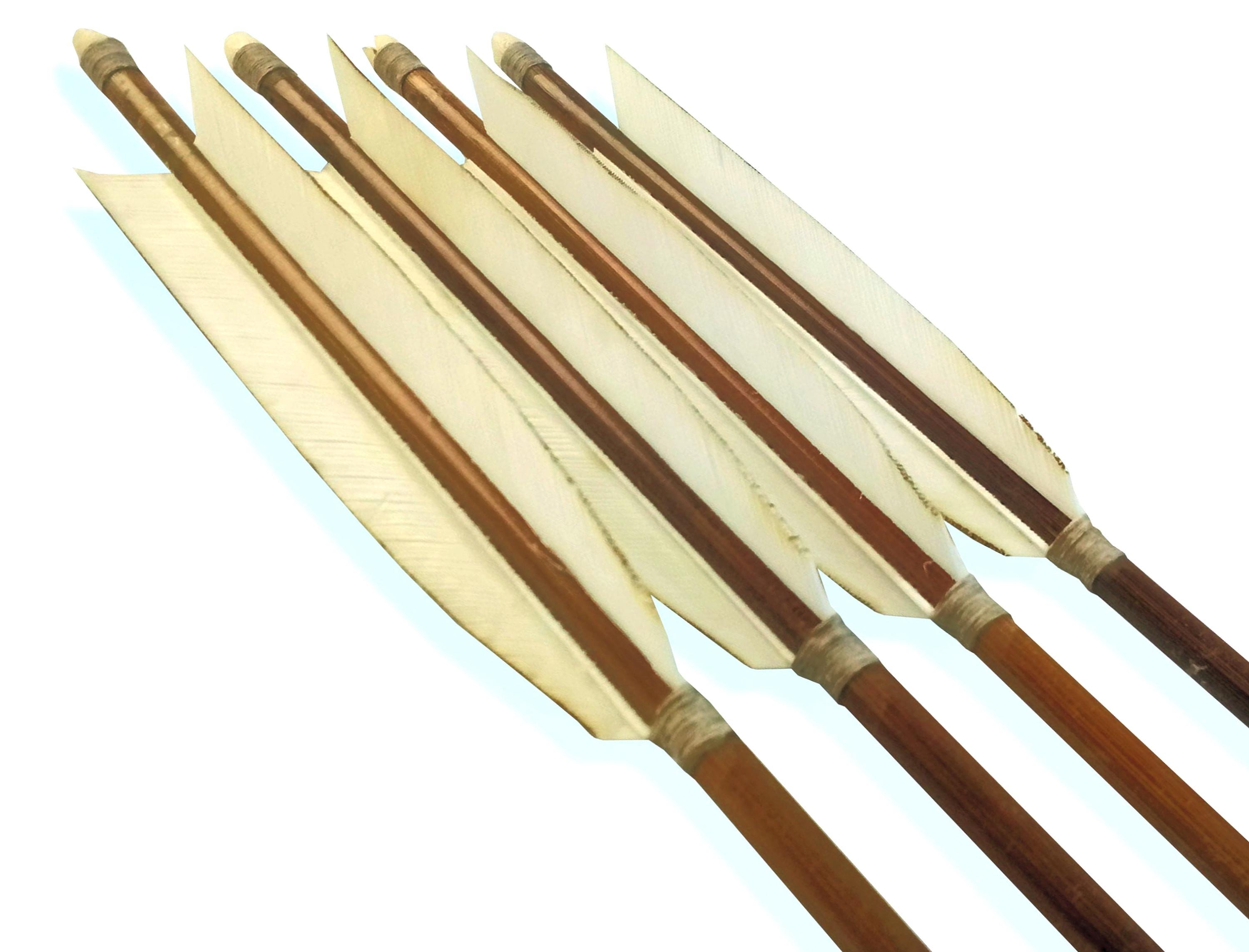 Kyudo Arrows Set, Traditional Japanese Arrows, Bamboo Arrows