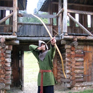 Recurve Bow Replica in Mongolian Style for Traditional Archery, Cosplay, LARP and Medieval Reenactors, Mounted Archery Wooden Recurve Bow