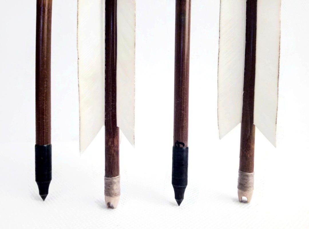 Traditional Japanese Bamboo Arrows – Kyudo Archery Training Set of 4pic ...