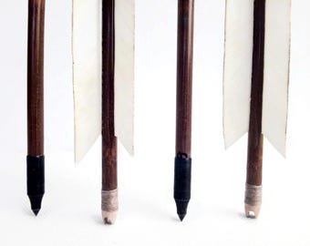 Flechas de bambú japonesas para arco Yumi, juego tradicional de 4 flechas Kyudo largas, regalo para arqueros japoneses, flechas de caza personalizadas para arco Hankyu.