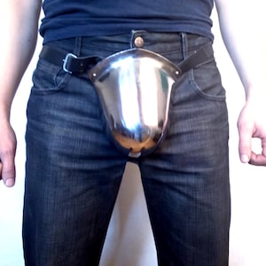 Porte-bébé en acier : protection de l'aine de chevalier médiéval - Armure Buhurt du 14e siècle SCA GN