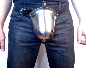 Steel Codpiece: Medieval Knight Groin Protection - 14th Century SCA LARP Buhurt Armor