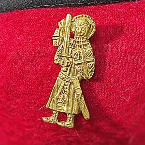 Pilgrim Badge Crusader The Saint Victor, 13-14th Century Jewelry, LARP SCA Medieval Replica Knight Brooch, Renaissance Fair Accessories