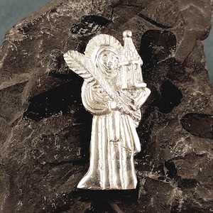 Saint Barbara badge brass authentic medieval 14th century pilgrim token historical replica