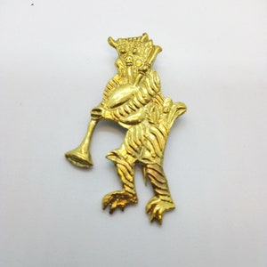 Medieval Badge, Pilgrim Badge Replica Multi-Headed Devil, Devil Bagpiper, Violinist, SCA HEMA Reenactment, 14th Century Secular Badges
