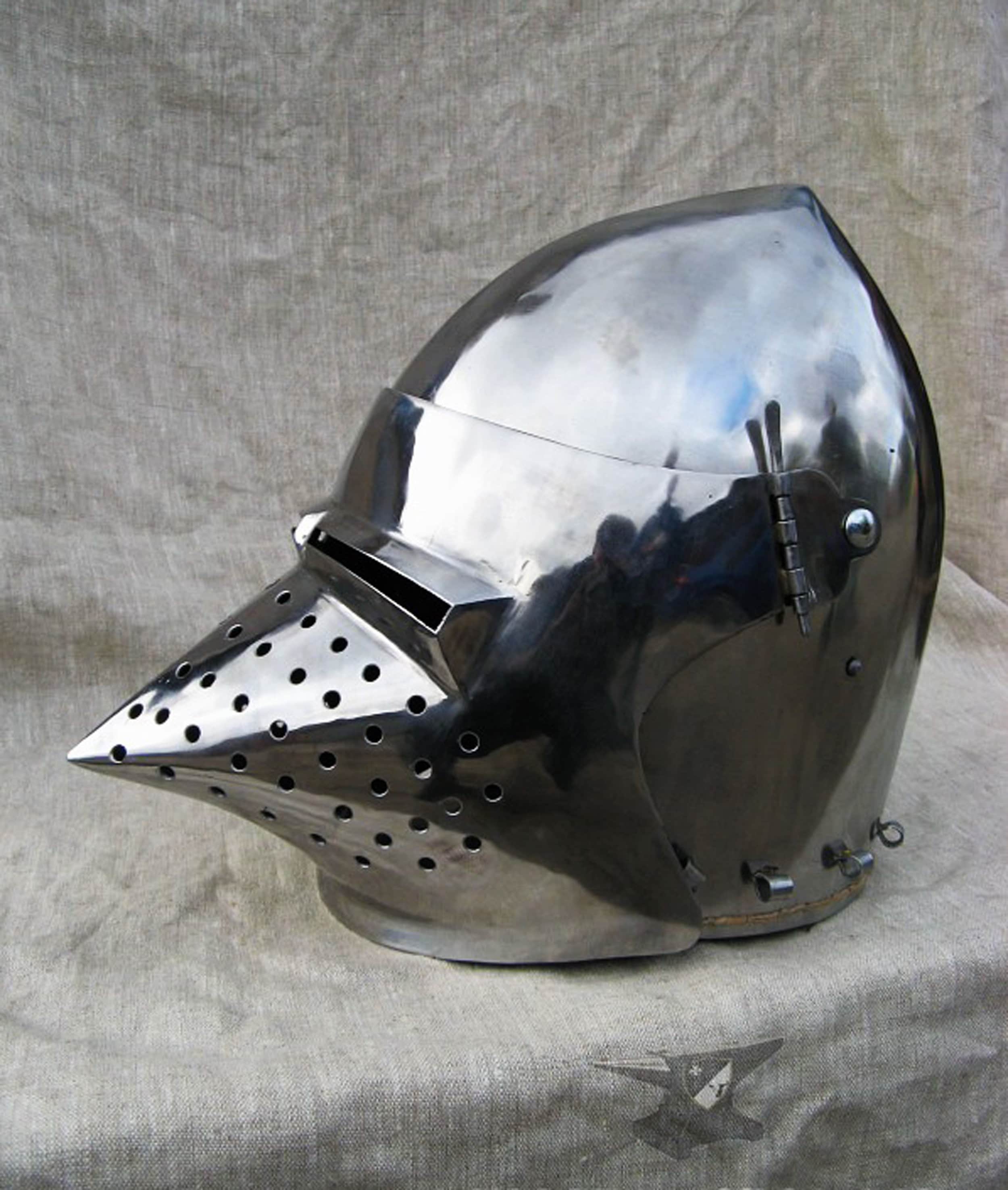 Helmet Dogface German Medieval Helmet 14th Century Visored Etsy