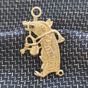 Medieval Bagpipes Badge, Pilgrim Badge Replica The Boar Musician, 14th Century Pilgrim Jewelry, Renaissance Fair Brooch The Bagpiper Pig