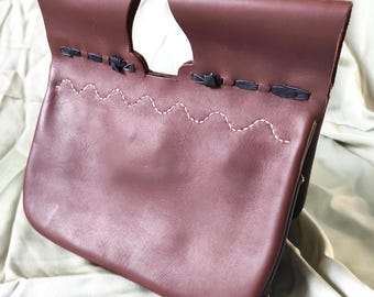 Medieval Dordrecht leather pouch 14th century museum replica handmade belt bag historical reenactment purse