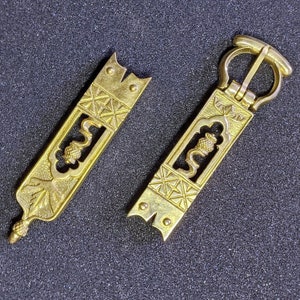 Medieval Belt Brass Buckles and Strap Ends Replica, Diy Larp Renaissance Costume Belt, 14th Century SCA Medieval Belt Kit