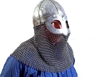 Viking Steel Helmet – 10th Century Historical Armor Replica for Warriors & Living History