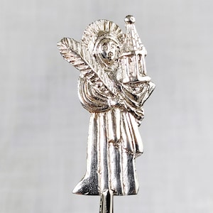 Saint Barbara Pilgrim Badge, Medieval Badge Replica, Saint Barbara, 14th Century Saint Barbara, Renaissance Clothing Badge, HEMA SCA Gifts